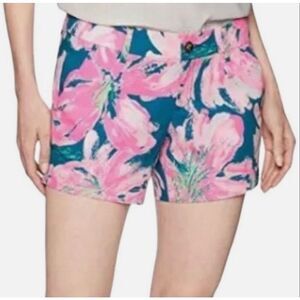 Lilly Pulitzer Callahan Shorts Tidal Wave , Blue Pink, Women’s Size 00 5” Inseam